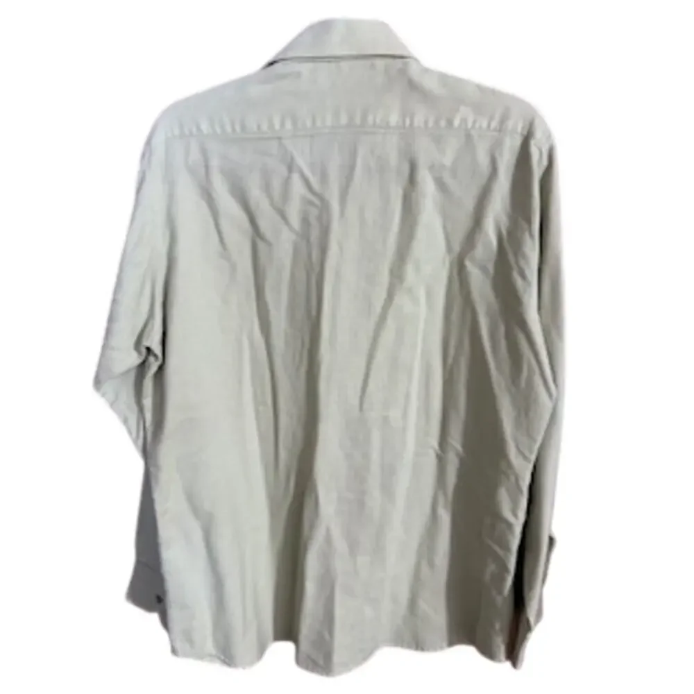 Viyella Men's sz L Wool Cotton Blend Long Sleeve Shirt